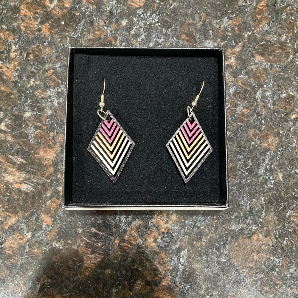 Handmade wooden earrings from Prague